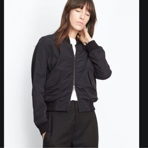 Vince Classic Black Bomber Jacket